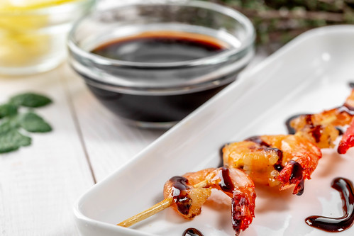 Shrimp And Wood-Grilled Chicken-Shrimp Skewer